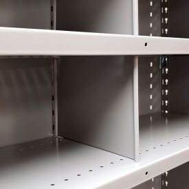 Lyon® Shelf Divider 18"H x 6"D Dove Gray Powder Coat Paint 