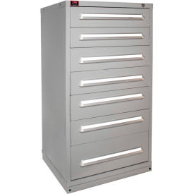 Lyon® Eye-Level Modular Drawer Cabinet 30"W x 28-1/4"D x 59-1/4"H 7 Drawer Dove Gray 