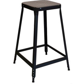 Lyon® 1901 24" High Metal Counter Stool Vulcan Black Powder Coat 