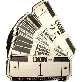 Lyon® Standard Metal Locker Number Plate Numbered #1 - #25 25/Pack 
