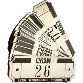 Lyon® Standard Metal Locker Number Plate Numbered #26 - #50 25/Pack 