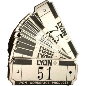 Lyon® Standard Metal Locker Number Plate Numbered #51 - #75 25/Pack 