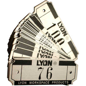 Lyon® Standard Metal Locker Number Plate Numbered #76 - #100 25/Pack 