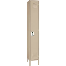 Lyon® Standard Steel 1-Tier Locker 18"W x 18"D x 78"H 1 Wide Putty Assembled 