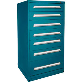 Lyon® Eye-Level Modular Drawer Cabinet 30"W x 28-1/4"D x 59-1/4"H 7 Drawer Deep Sea Blue 