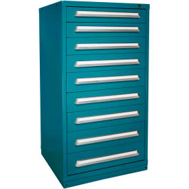 Lyon® Eye-Level Modular Drawer Cabinet 30"W x 28-1/4"D x 59-1/4"H 9 Drawer Deep Sea Blue 