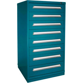 Lyon® Eye-Level Modular Drawer Cabinet 30"W x 28-1/4"D x 59-1/4"H 8 Drawer Deep Sea Blue 