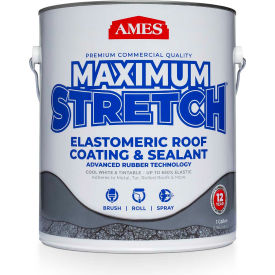 AMES RESEARCH LABORATORIES INC-114249 MSS1 AMES MAXIMUM STRETCH Roof Coating & Sealant - White 1 Gallon Pail image.