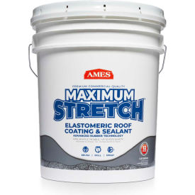 AMES RESEARCH LABORATORIES INC-114249 MSS5 AMES MAXIMUM STRETCH Roof Coating & Sealant - White 5 Gallon Pail image.