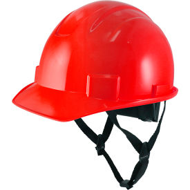 General Electric GH327 Non-Vented Cap Style Hard Hat 4-Point Adjustable Ratchet Suspension Red