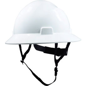 General Electric GH329 Non-Vented Full Brim Hard Hat 4-Point Adjustable Ratchet Suspension White