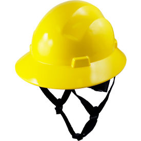 General Electric GH329 Non-Vented Full Brim Hard Hat 4-Point Adjustable Ratchet Suspension Yellow