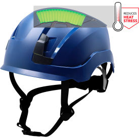 General Electric GH400 Vented Safety Helmet 4-Point Adjustable Ratchet Suspension Blue