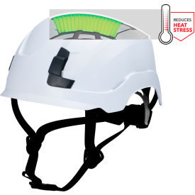 General Electric GH400 Vented Safety Helmet 4-Point Adjustable Ratchet Suspension White