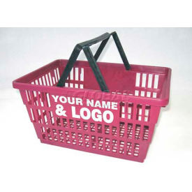 Good L Corporation LARGE-ORANGE Good L ® Large Shopping Basket with Plastic Handle 33 Liter 19-3/8"L x 13-1/4"W x 10"H Orange image.