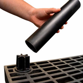 Spc Industrial Structural Plastics Corp. L2006 Structural Plastic Shelf Leg 6", Black image.
