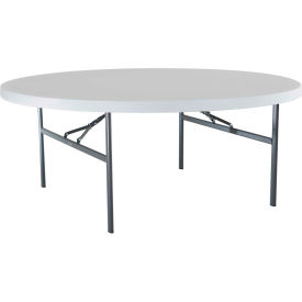 Lifetime® 72" Round Portable Folding Plastic Table White