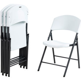 Lifetime® Durastyle Folding Chair White Granite Pack of 4