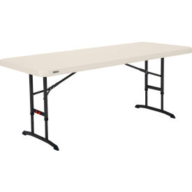 Lifetime® Commercial Adjustable Height Folding Table 30" x 72" Almond
