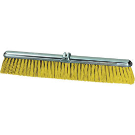 GORDON BRUSH MFG 231188 Milwaukee Dustless 18"W Push Broom Head with Yellow Polypropylene Bristles and Steel Frame image.