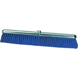 GORDON BRUSH MFG 231361 Milwaukee Dustless 36"W Push Broom Head with Blue Polypropylene Bristles and Steel Frame image.