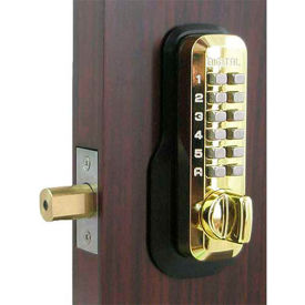 Lockey Digital Door Lock M210 Mechanical Keyless Deadbolt Bright Brass 
