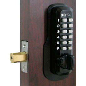 LockeyUSA M210JB Lockey Digital Door Lock M210 Mechanical Keyless Deadbolt, Jet Black image.