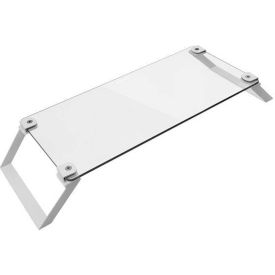 Macally Tempered Glass Stand Riser for Laptops & Desktop Monitors, White