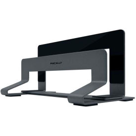 Securityman VCSTAND Macally Vertical Laptop Stand for MacBook, MacBook Air, MacBook Pro & 13"-17" Laptop, Gray image.