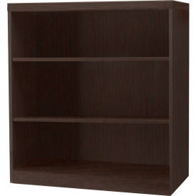 Safco Products AB3S36LDC*** Safco® Aberdeen Series 3 Shelf Quarter Round with 1 Fixed Shelf Mocha image.