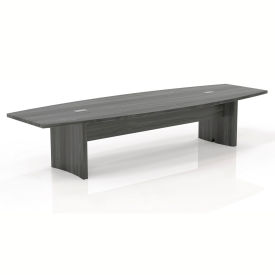 Safco Products ACTB12LGS Safco® 12 Boat-Shaped Conference Table Gray Steel - Aberdeen Series image.