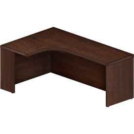 Safco Products AEC72LLDC Safco® Aberdeen 72"W Left Extended Corner Table 72"W x 48"D x 24"H Mocha image.
