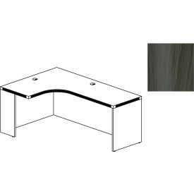 Safco Products AEC72LLGS Safco® Aberdeen 72"W Left Extended Corner Table 72"W x 48"D x 24"H Gray Steel image.