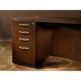 Safco Products APBBF20LDC Safco® Aberdeen Credenza PBBF Ped 15 1/4"W x 20"D x 27-1/2"H Mocha image.