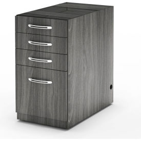 Safco Products APBBF20LGS Safco® Aberdeen Credenza PBBF Ped 15 1/4"W x 20"D x 27-1/2"H Gray Steel image.