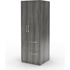 Safco Products APSTLGS Safco® Aberdeen Series Personal Storage Tower Including 2 File Drawers Gray Steel image.