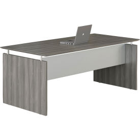 Safco Products MNDS63LGS Safco® Medina 63"W Rectangle Straight Desk 63"W x 36"D x 29-1/2"H Gray Steel image.