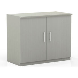 Safco Products MSCTSS Safco® Medina Series 36" Storage Cabinet with Wood Doors Textured Sea Salt image.