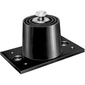 Mason Industries ND-A-Black Neoprene Floor Mount Vibration Isolator - 3-3/16"L x 1-5/8"W x 1-1/2"H Black image.