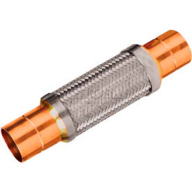 Mason Industries NF-11 3 1/8x27 Braided Stainless Steel Hose w/ Copper Sweat Ends - 27" L image.