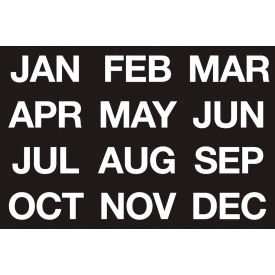 Magna Visual Inc FH-17 Magnetic Headings Months Of The Year, White on Black image.
