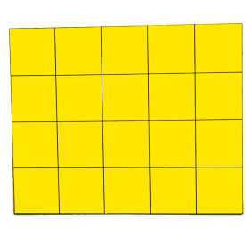 Magna Visual Inc FI-222 3/4" Yellow Magnetic Squares 20/Pk image.