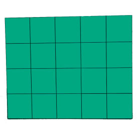 Magna Visual Inc FI-226 3/4" Green Magnetic Squares 20/Pk image.