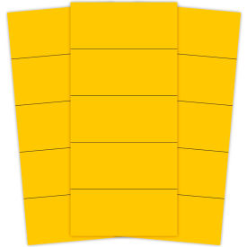 Magna Visual Inc PMR-722 Magnetic Yellow  Strips 2" X 7/8", 25 Per Pack image.