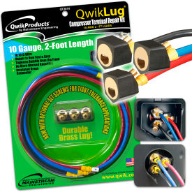 Qwikproducts QT2810 Qwik Products 3 Terminal Repair Lugs QT2810 - 10 AWG, 2 Leads With Nut image.
