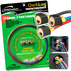 Qwikproducts QT2812 Qwik Products 3 Terminal Repair Lugs QT2812 - 12AWG, 2 Leads With Nut image.