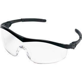 MCR Safety  Safety Glasses ST1 Series, Black Frame, Clear Lens