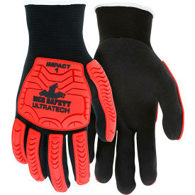 MCR Safety UT1950L MCR Safety UltraTech Gloves, 13 Gauge Nylon Shell, Nitrile Palm/Fingers TPR Back, 1 Pair image.