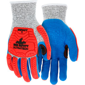 MCR Safety UT1951L MCR Safety UltraTech Gloves, Latex, Cut A4, Impact 1, Abrasion 4, Puncture 5, 1 Pair image.