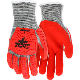 MCR Safety UT1954L MCR Safety UltraTech Gloves, Nitrile, Cut A5, Impact 1, Abrasion 5, Puncture 4, 1 Pair image.